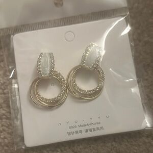 Gold and Silver Circle Earrings